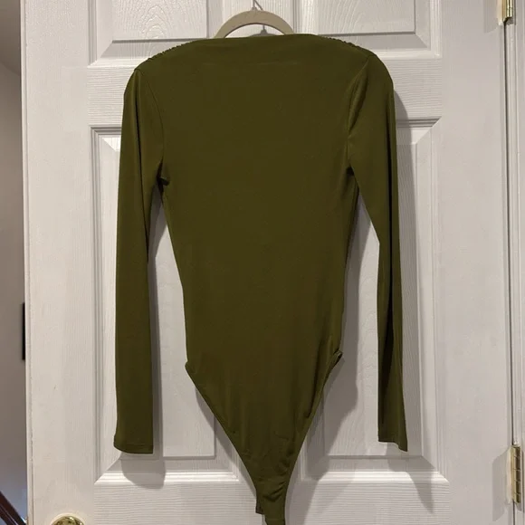 ZARA Olive Green Long Sleeve Bodysuit - Picture 6 of 6